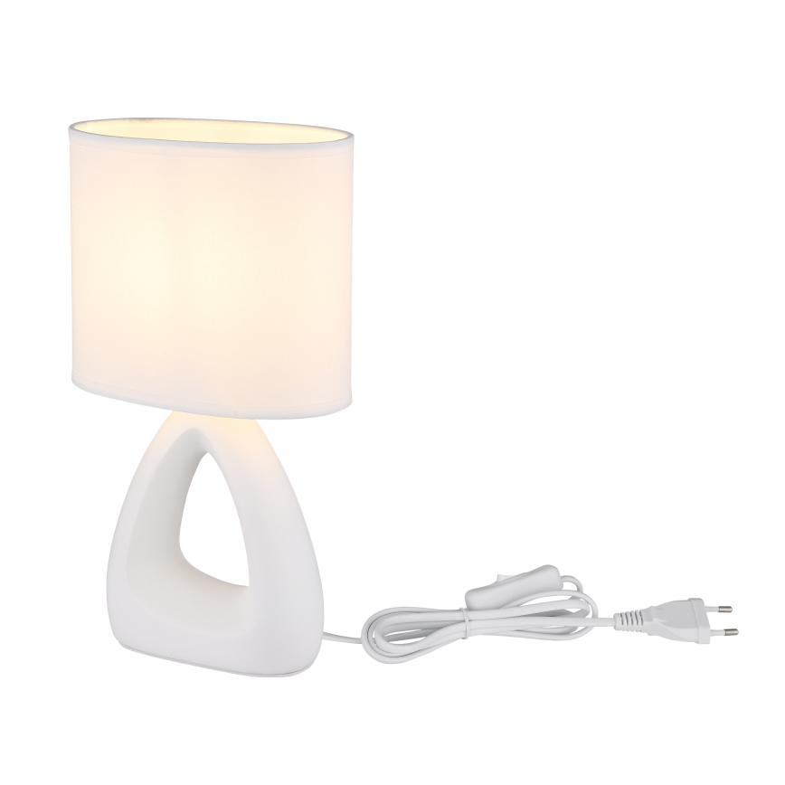 Globo - Bordlampe 1xE14/40W/230V hvid