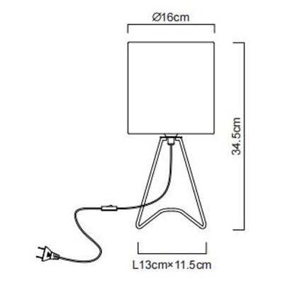 Globo - Bordlampe 1xE14/40W/230V sort