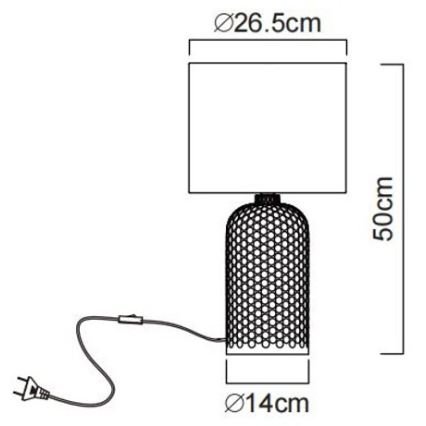 Globo - Bordlampe 1xE27/60W/230V grøn