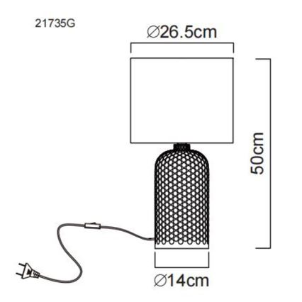 Globo - Bordlampe 1xE27/60W/230V grå