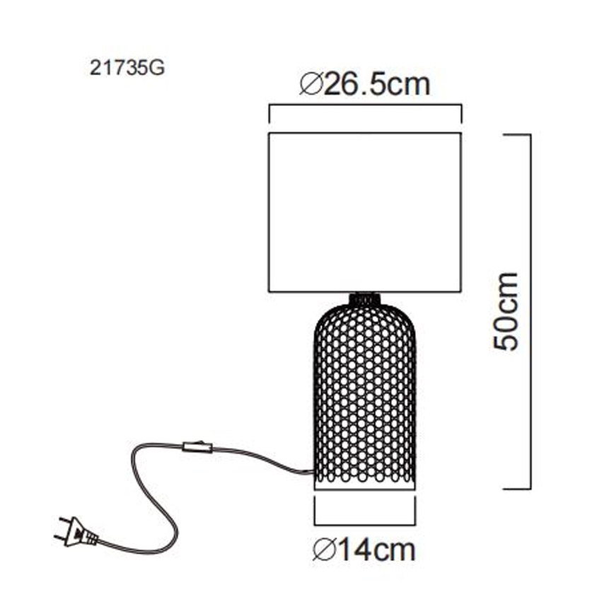Globo - Bordlampe 1xE27/60W/230V grå
