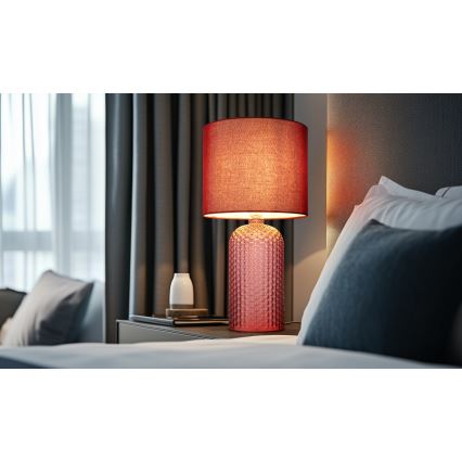 Globo - Bordlampe 1xE27/60W/230V rød