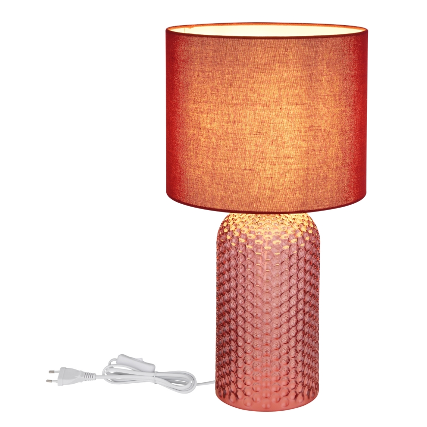 Globo - Bordlampe 1xE27/60W/230V rød
