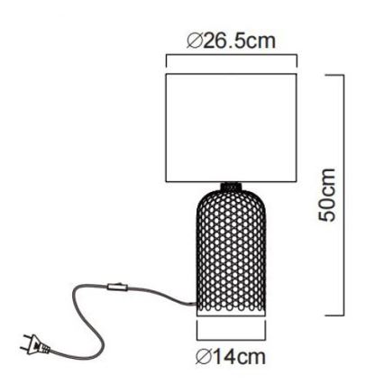 Globo - Bordlampe 1xE27/60W/230V rød