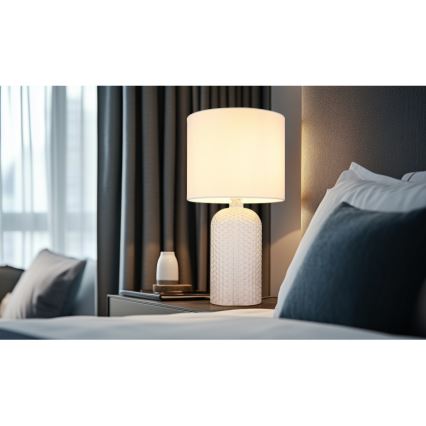Globo - Bordlampe 1xE27/60W/230V hvid