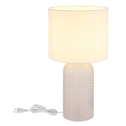 Globo - Bordlampe 1xE27/60W/230V hvid