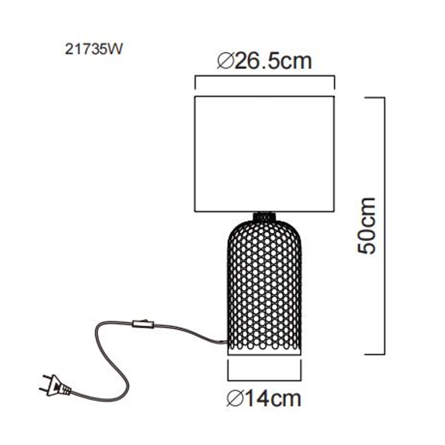 Globo - Bordlampe 1xE27/60W/230V hvid