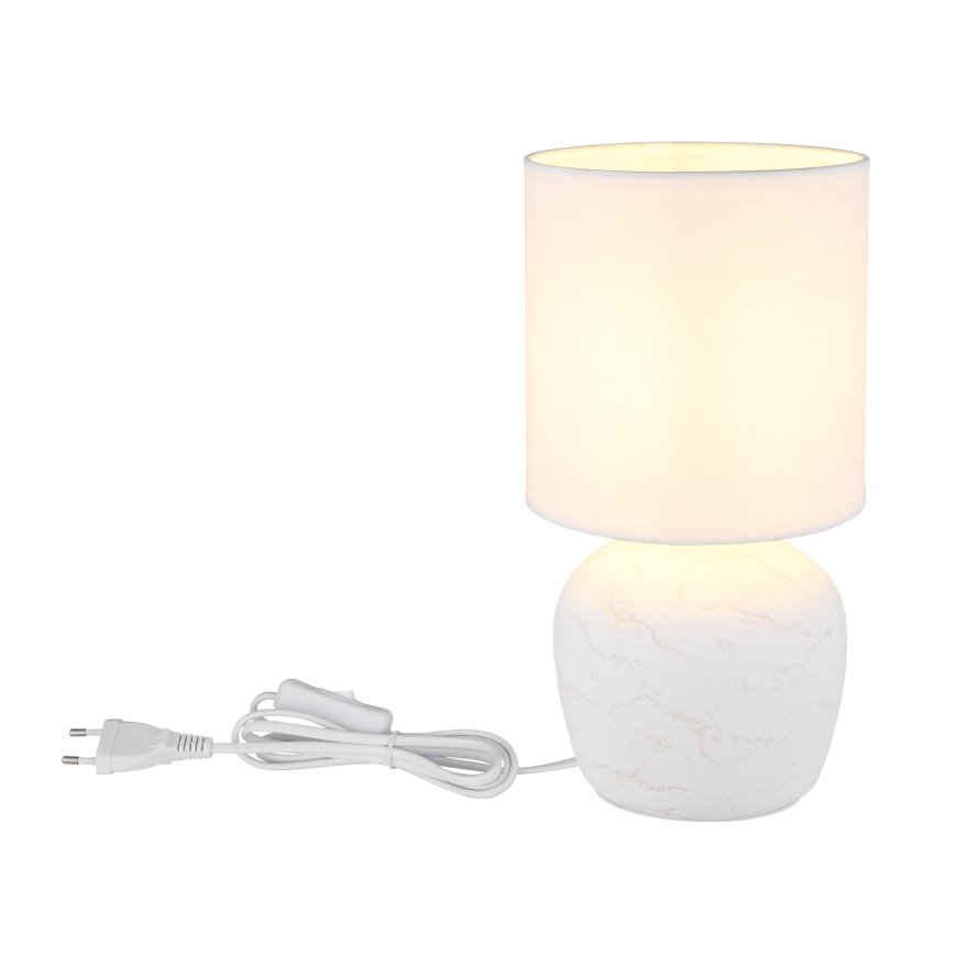 Globo - Bordlampe 1xE14/40W/230V hvid