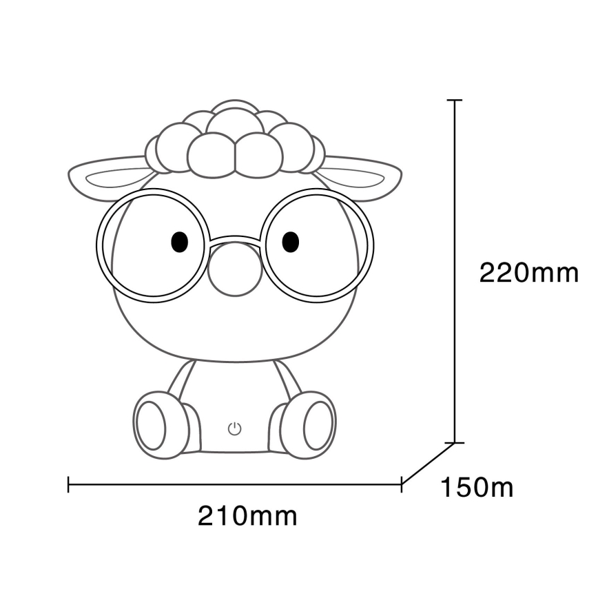 Globo - LED børnelampe dæmpbar og genopladelig LED/1W/5V 500 mAh blå