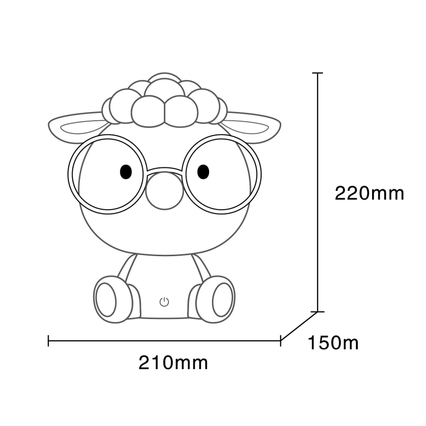 Globo - LED natlampe til børn dæmpbar og genopladelig LED/1W/5V 500 mAh lyserød