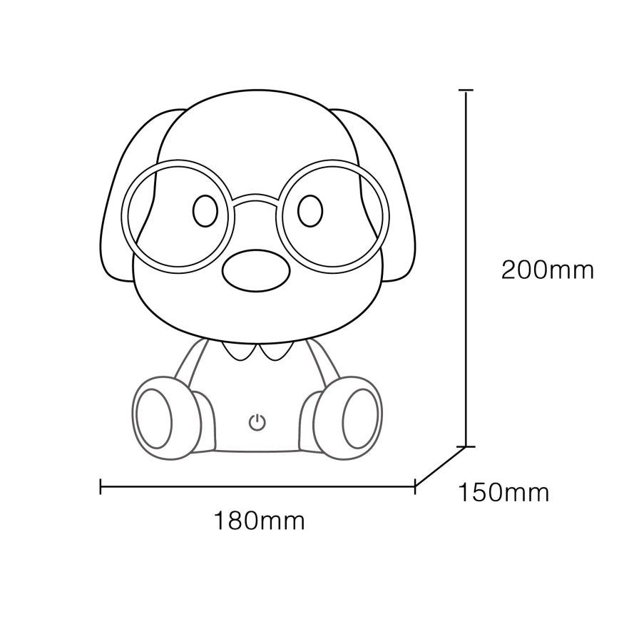 Globo - LED Dæmpbar genopladelig børne-natlampe LED/1W/5V 500 mAh blå