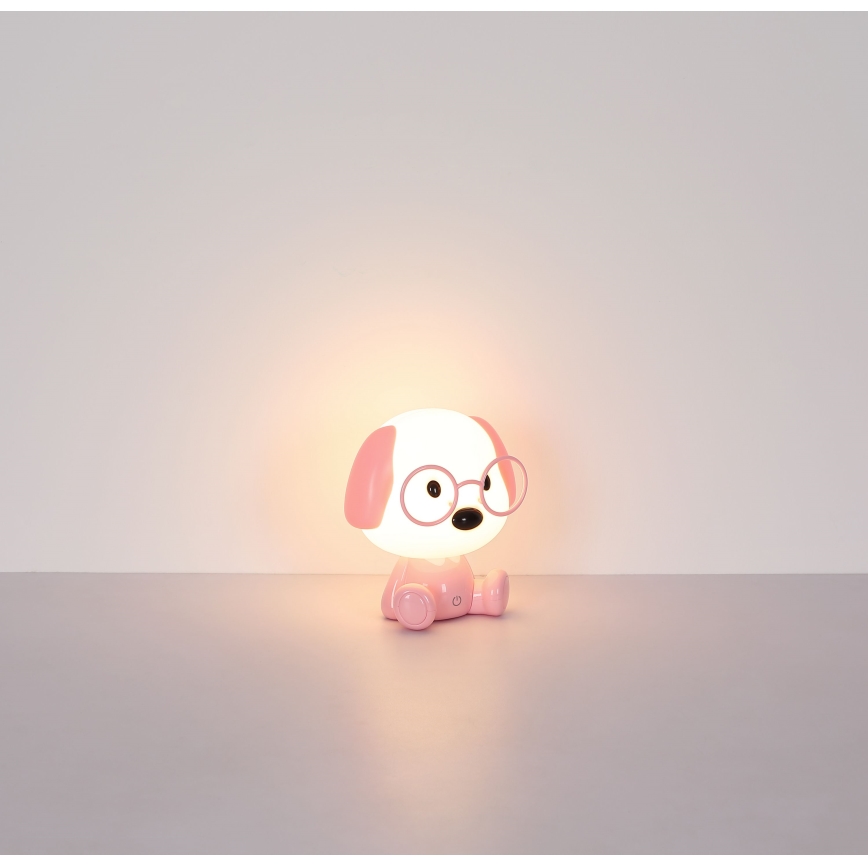 Globo - LED Dæmpbar genopladelig børnenatlampe LED/1W/5V 500 mAh lyserød