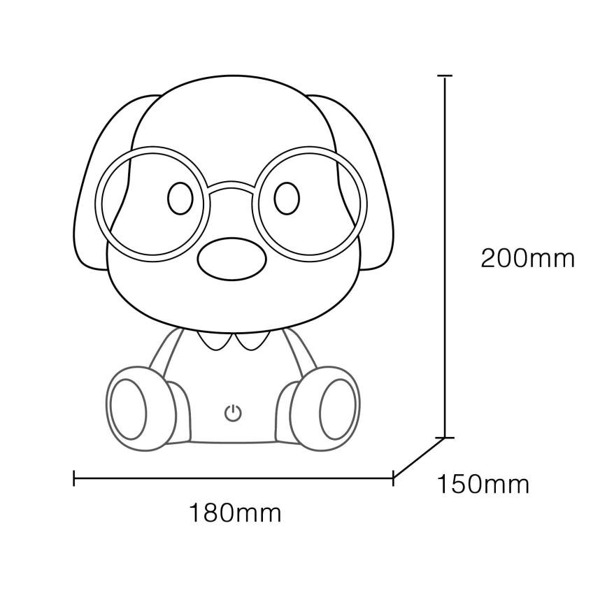Globo - LED Dæmpbar genopladelig børnenatlampe LED/1W/5V 500 mAh lyserød