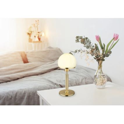 Globo - Bordlampe 1xE27/40W/230V guldfarvet