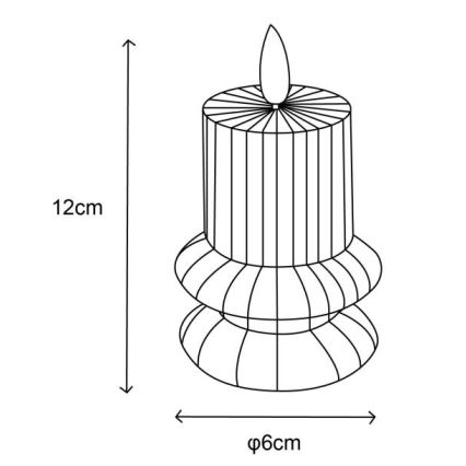 Globo - LED stearinlys 2 stk. LED/0,06W/3V 1xCR2032 210 mAh