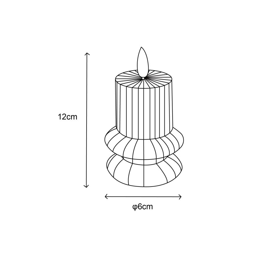 Globo - LED stearinlys 2 stk. LED/0,06W/3V 1xCR2032 210 mAh