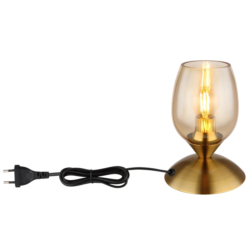 Globo - Bordlampe m. touch-funktion 1xE14/25W/230V messing