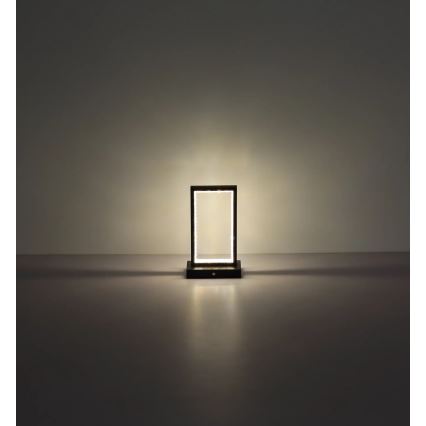 Globo - LED bordlampe m. touch-funktion dæmpbar LED/3W/3,7V 2700K/4000K/6500K 1800 mAh USB sort