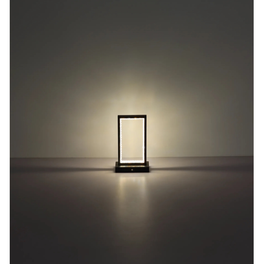 Globo - LED bordlampe m. touch-funktion dæmpbar LED/3W/3,7V 2700K/4000K/6500K 1800 mAh USB sort