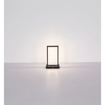 Globo - LED bordlampe m. touch-funktion dæmpbar LED/3W/3,7V 2700K/4000K/6500K 1800 mAh USB sort