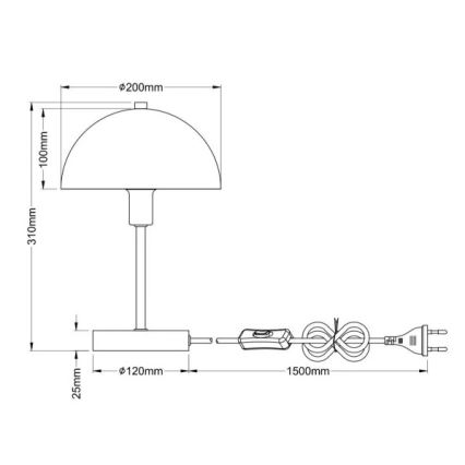 Globo - Bordlampe 1xE14/40W/230V sort