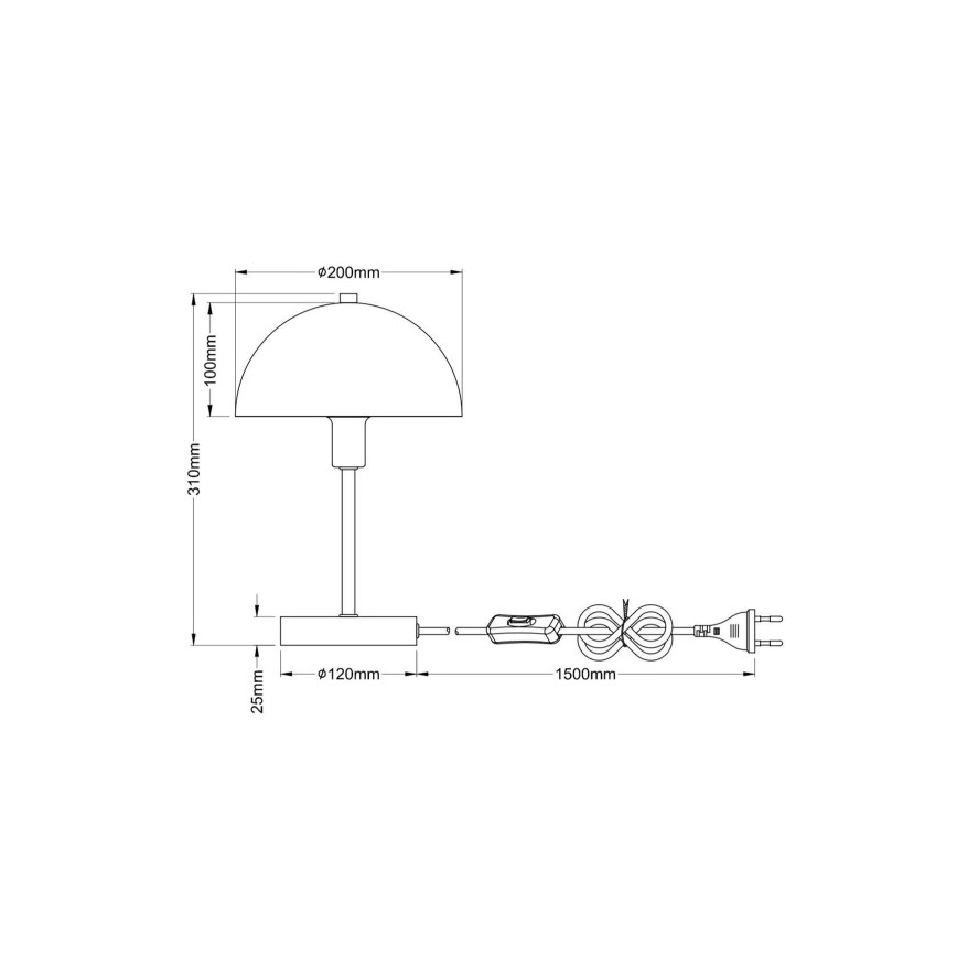 Globo - Bordlampe 1xE14/40W/230V sort