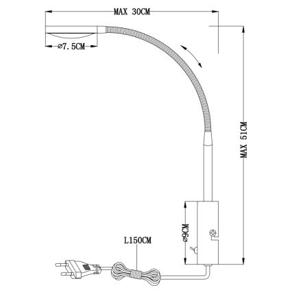 Globo - LED væglampe LED/6W/230V