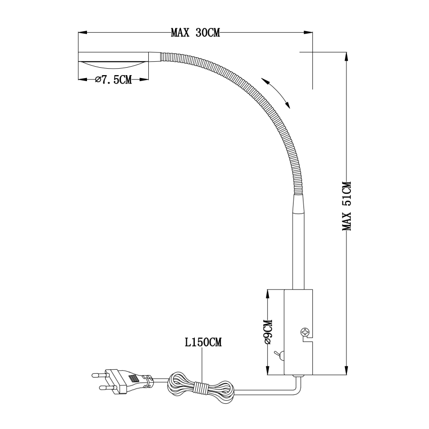 Globo - LED væglampe LED/6W/230V