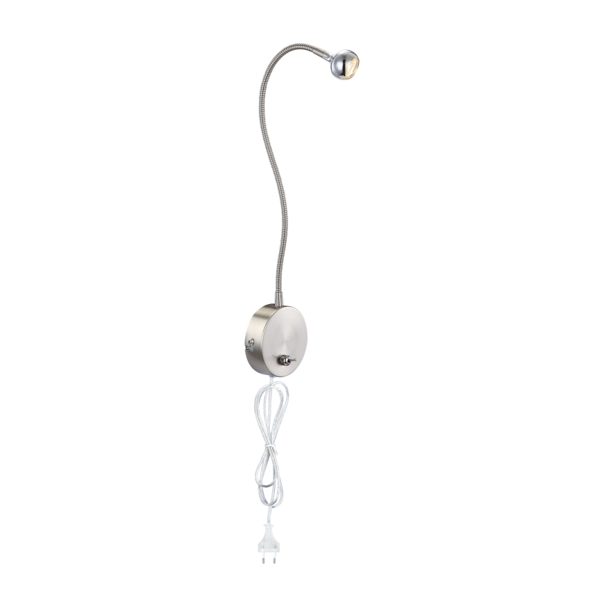 Globo - Fleksibel LED-lampe LED/3W/230V i poleret krom