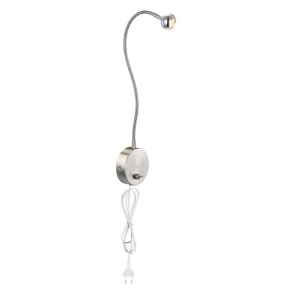 Globo - LED Fleksibel lille lampe LED/3W/230V skinnende krom
