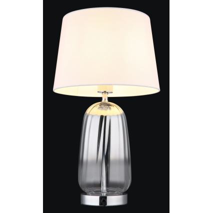 Globo - Bordlampe 1xE27/40W/230V hvid/sølv