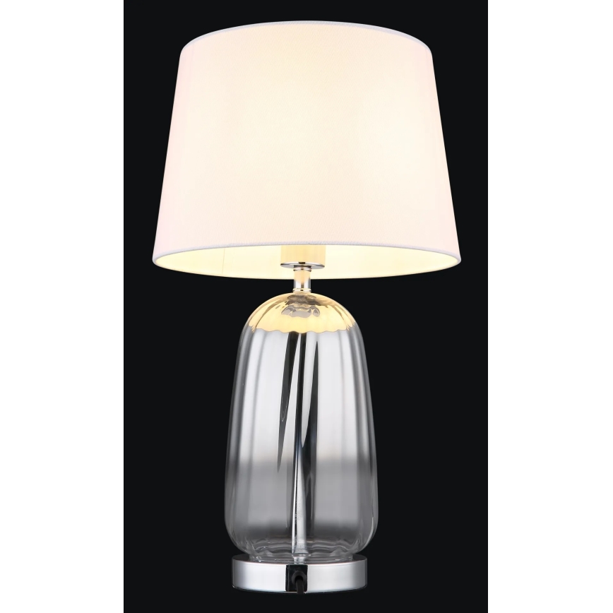 Globo - Bordlampe 1xE27/40W/230V hvid/sølv