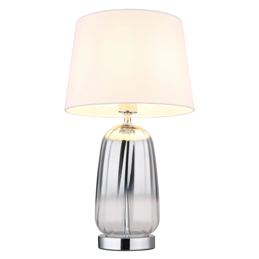 Globo - Bordlampe 1xE27/40W/230V hvid/sølv