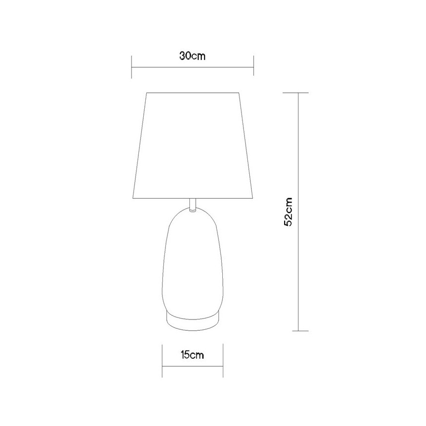 Globo - Bordlampe 1xE27/40W/230V hvid/sølv