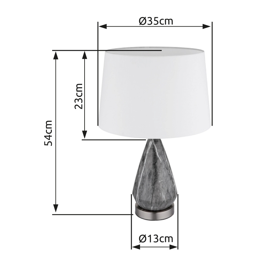 Globo - Bordlampe 1xE27/40W/230V hvid
