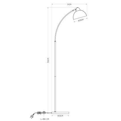 Globo - Gulvlampe 1xE27/40W/230V