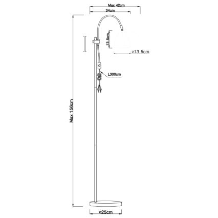 Globo - Gulvlampe 1xE14/40W/230V