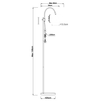 Globo - Gulvlampe 1xE14/40W/230V