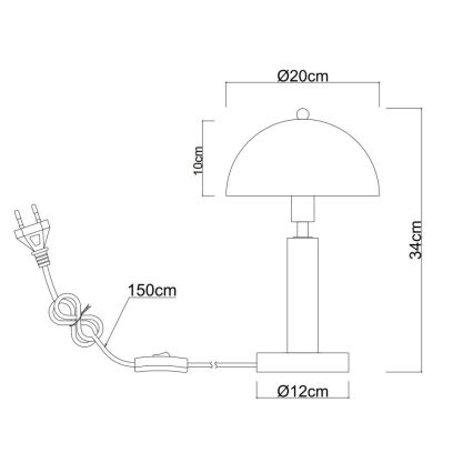 Globo - Bordlampe 1xE14/40W/230V sort