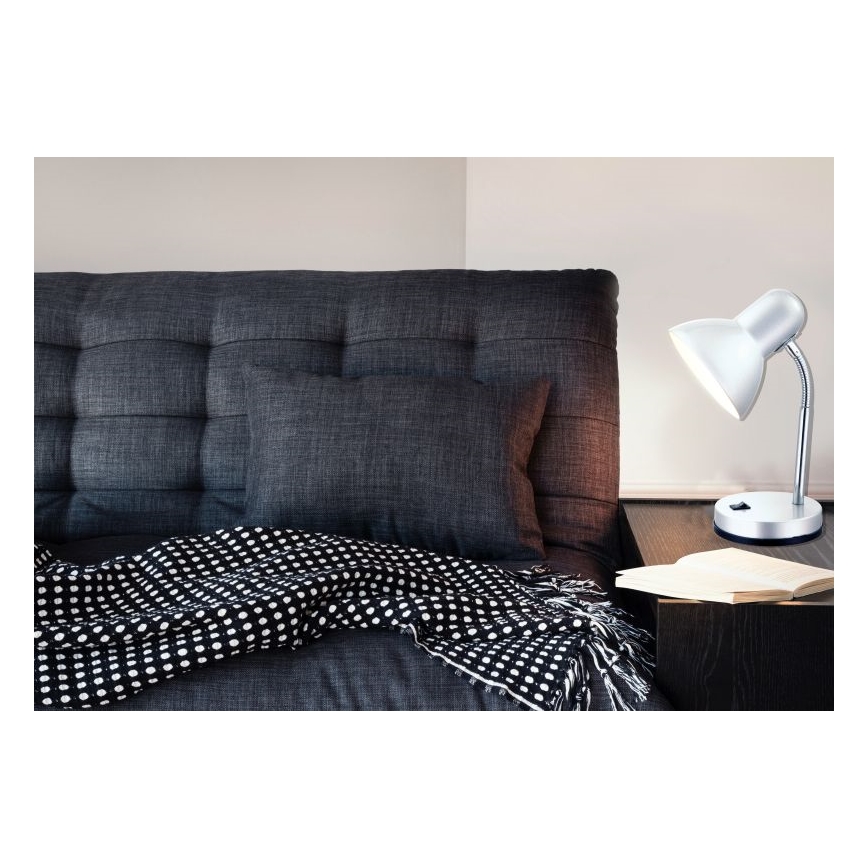 Globo - Bordlampe 1xE27/40W/230V sølvfarvet