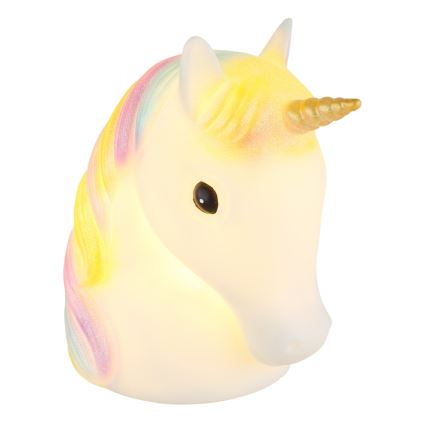Globo - LED natlampe til børn LED/1W/230/4,5V 3xAA enhjørning