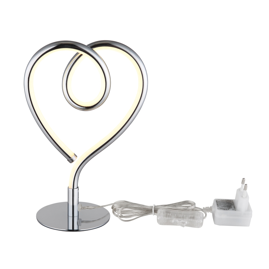 Globo - LED bordlampe LED/6W/230V skinnende krom