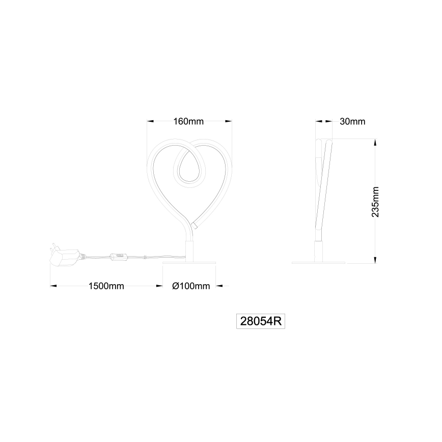 Globo - LED bordlampe LED/6W/230V rød