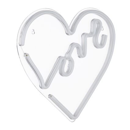 Globo - LED vægdekoration neon LED/3W/USB hjerte