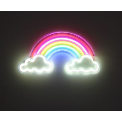 Globo - LED vægdekoration neon LED/3W/USB regnbue