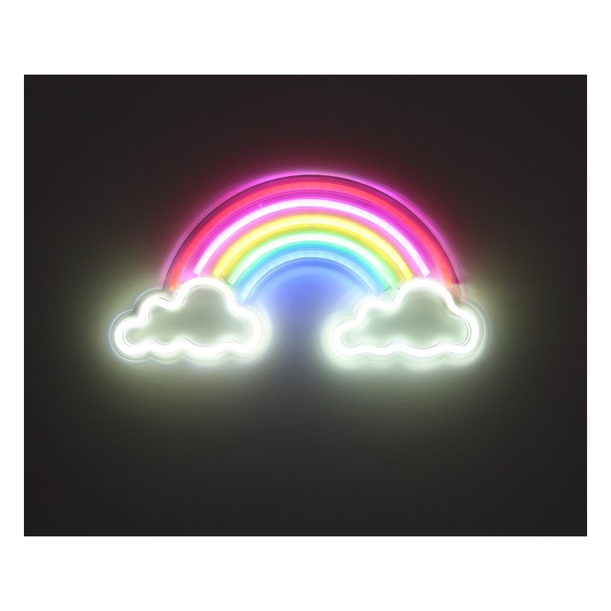 Globo - LED vægdekoration neon LED/3W/USB regnbue