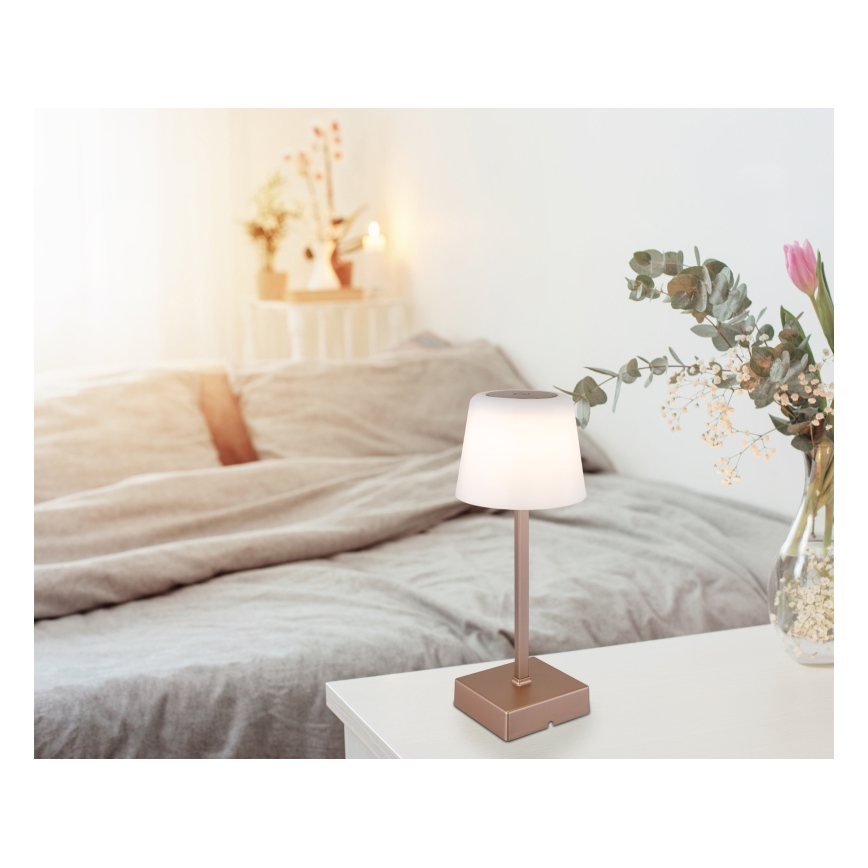 Globo - LED bordlampe m. touch-funktion dæmpbar LED/2W/5V 3000/4500/6500K 800 mAh beige