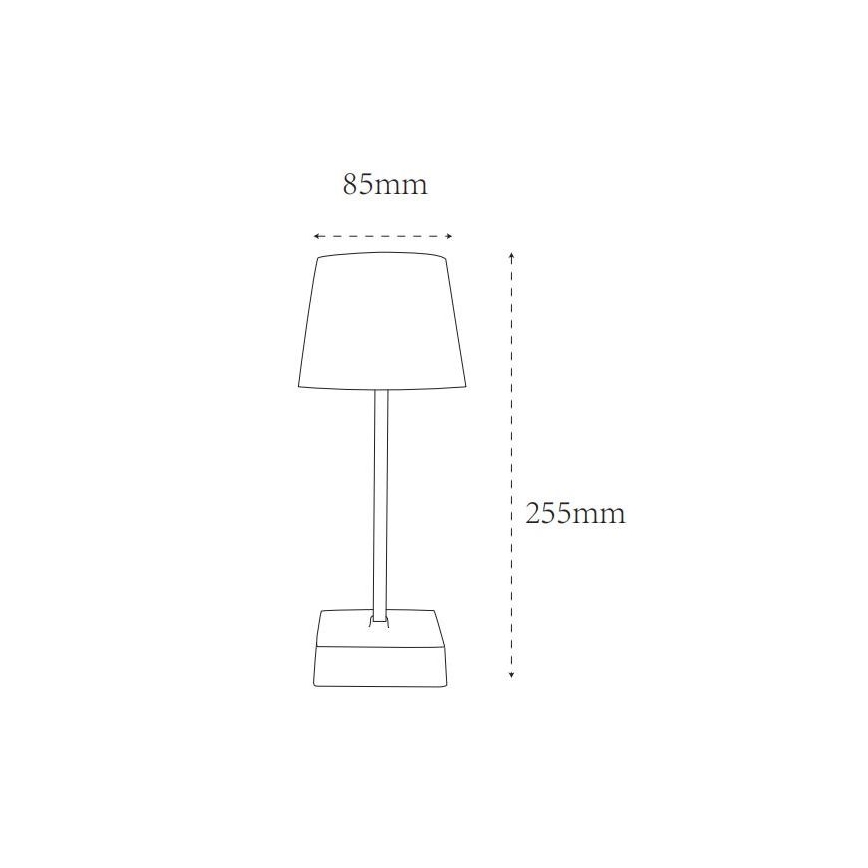 Globo - LED bordlampe m. touch-funktion dæmpbar LED/2W/5V 3000/4500/6500K 800 mAh sort