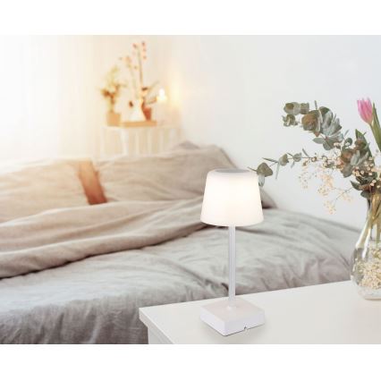 Globo - LED bordlampe m. touch-funktion dæmpbar LED/2W/5V 3000/4500/6500K 800 mAh hvid