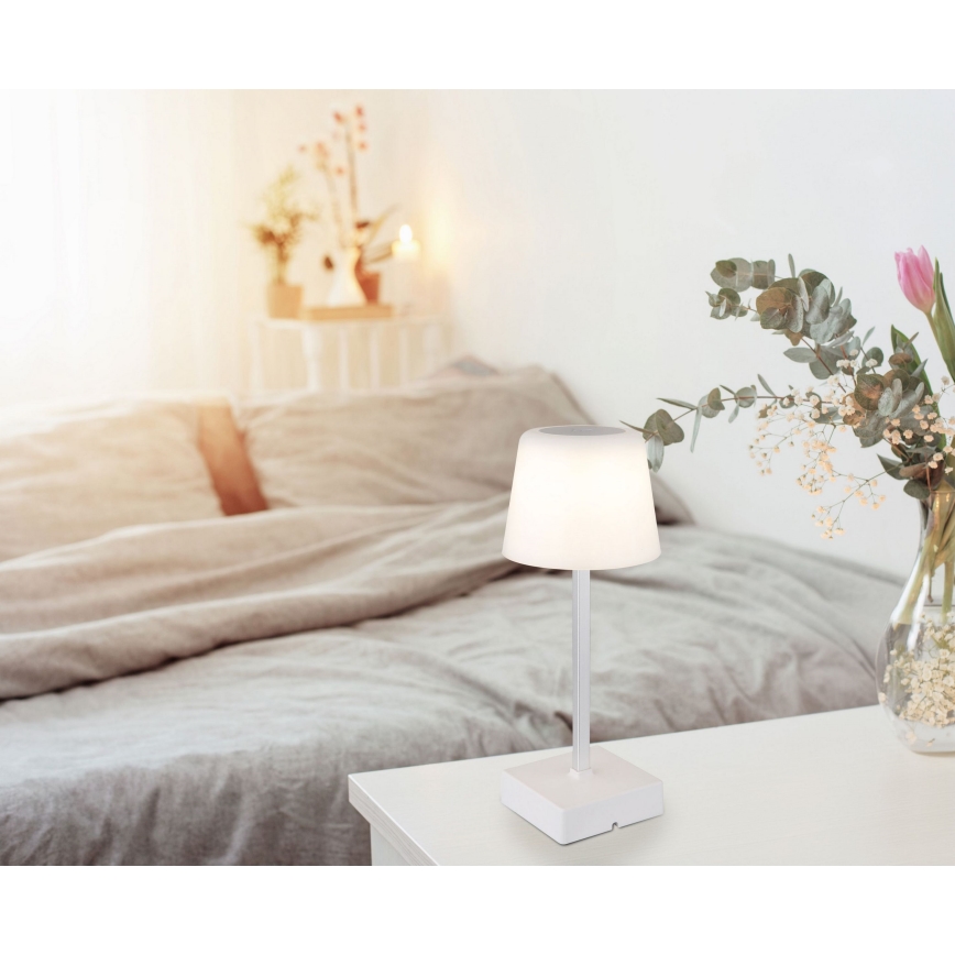 Globo - LED bordlampe m. touch-funktion dæmpbar LED/2W/5V 3000/4500/6500K 800 mAh hvid